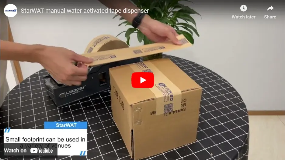 LockedPaper StarWAT Manual Water-Activated Tape Dispenser